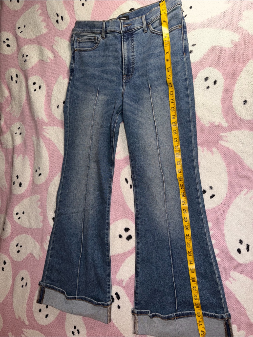 Express Women’s Blue Denim Flare Jeans